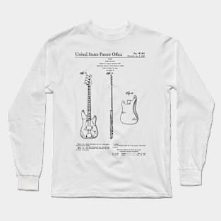 Bass Guitar 1960 Black Patent Long Sleeve T-Shirt